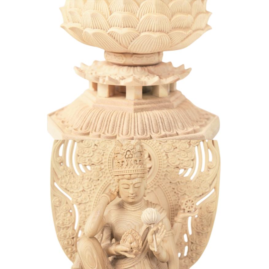 木彫り 仏像 如意輪観音 フィギュア 如意輪観音像 座像 仏教美術