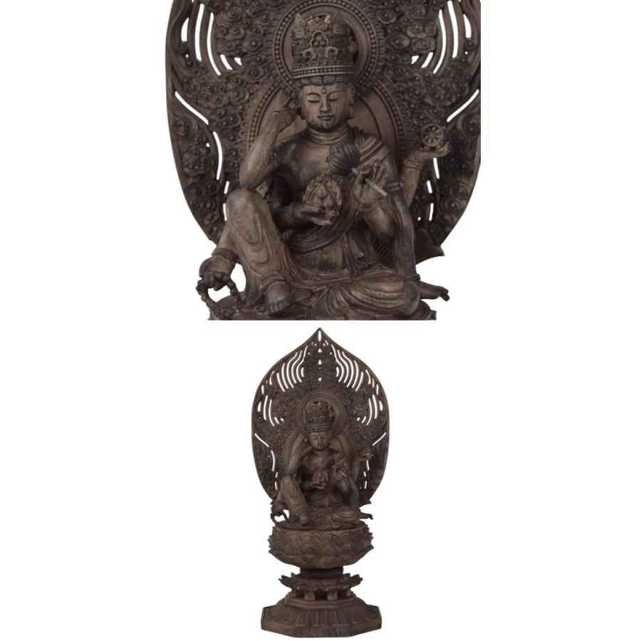 仏教美術 仏像 観音像 菩薩 仏像 祥竜台座 置物　 工芸品 御竜観音 観音菩薩 仏教美術 精密細工 禅意 木彫仏像 彫刻 芸彫
