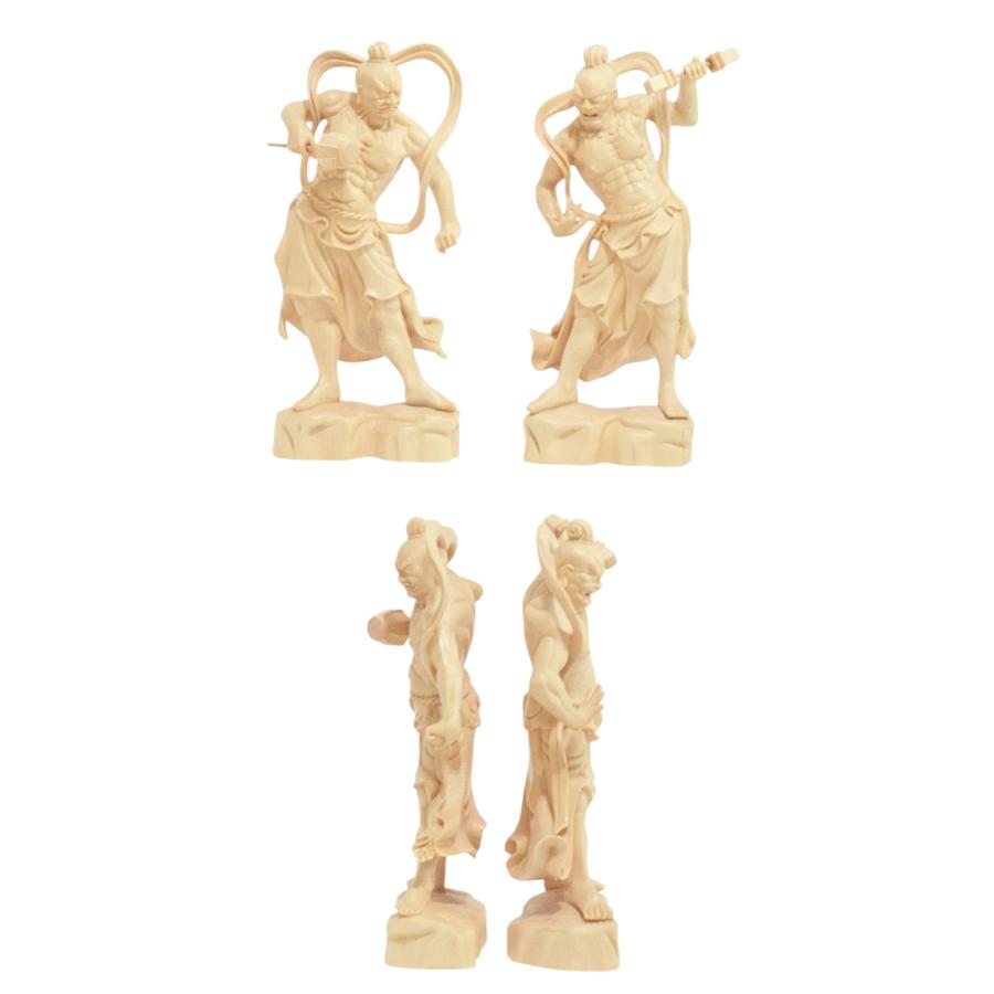 高19.8cm 木彫り 仏像 金剛力士像 仁王像 仏教美術 置物