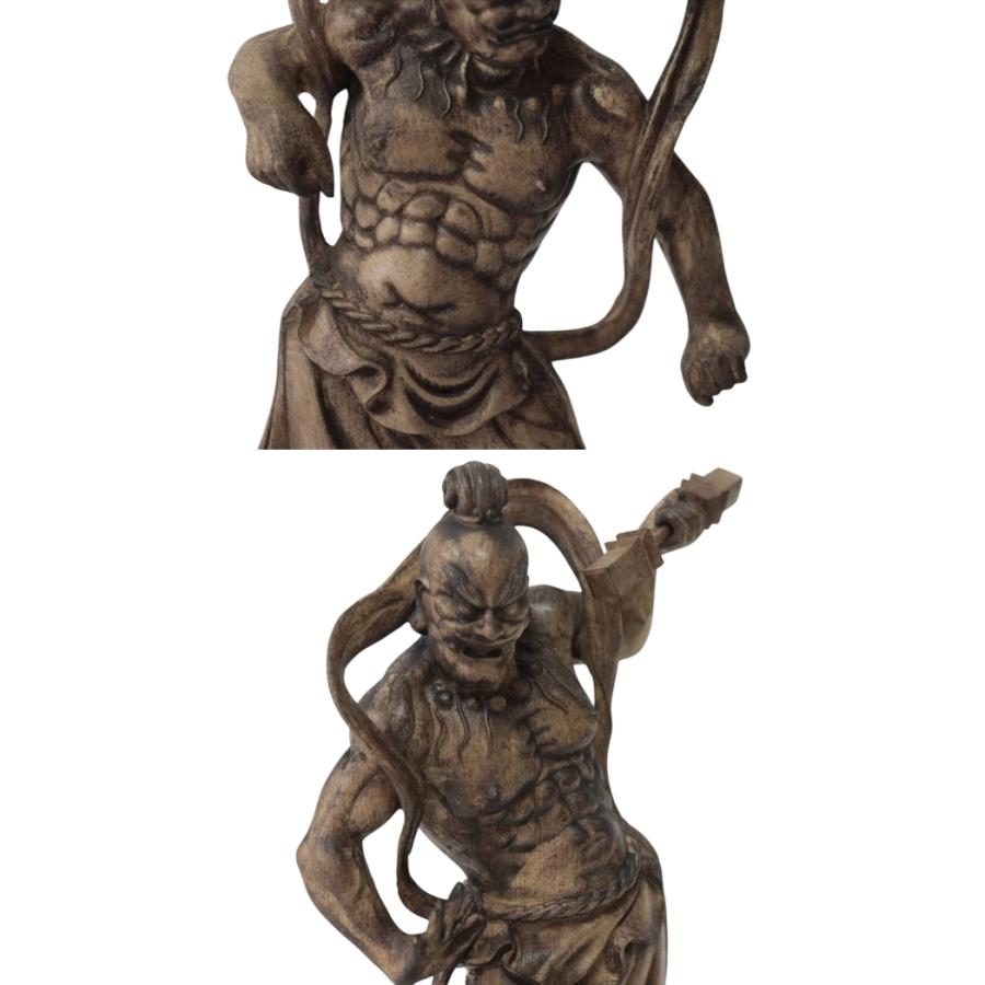 高19.8cm 木彫り 仏像 金剛力士像 仁王像 仏教美術 置物