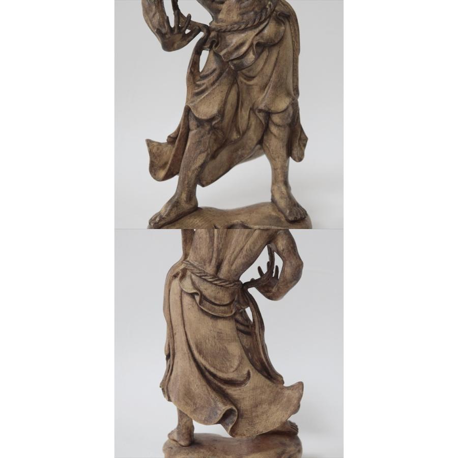 訳ありセール 高19.8cm 木彫り 仏像 金剛力士像 仁王像 仏教美術 置物