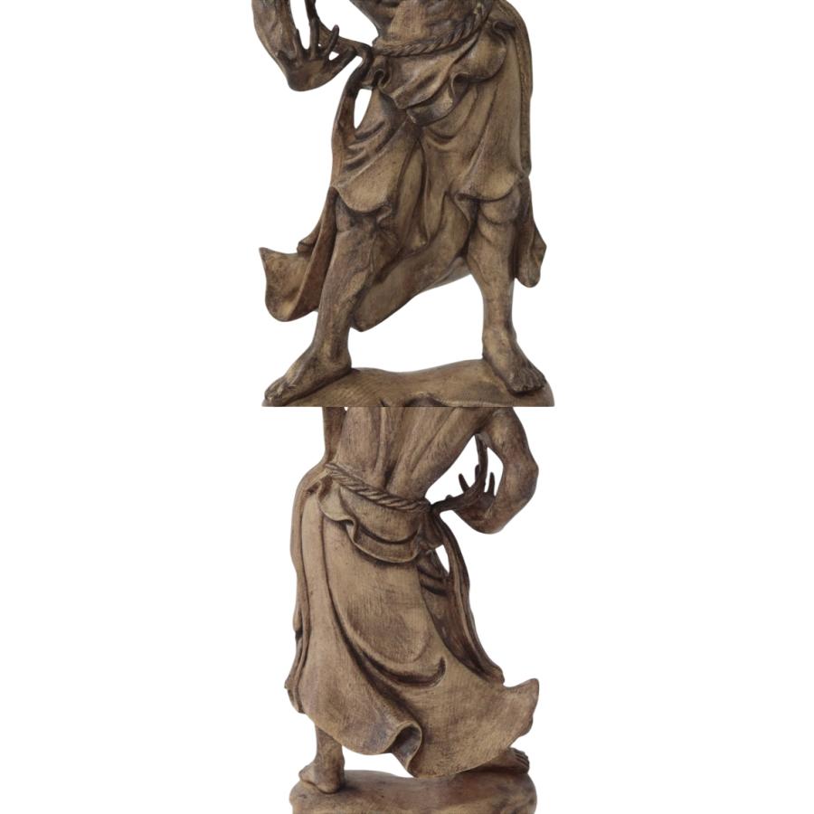 高29cm 木彫り 仏像 金剛力士像 仁王像 仏教美術 置物 フィギュア 金剛