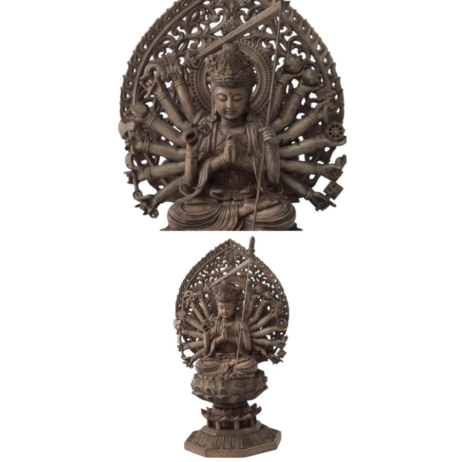 木彫り 仏像 准胝観音 准胝観音菩薩 准胝観音像 準胝観音 準提観音