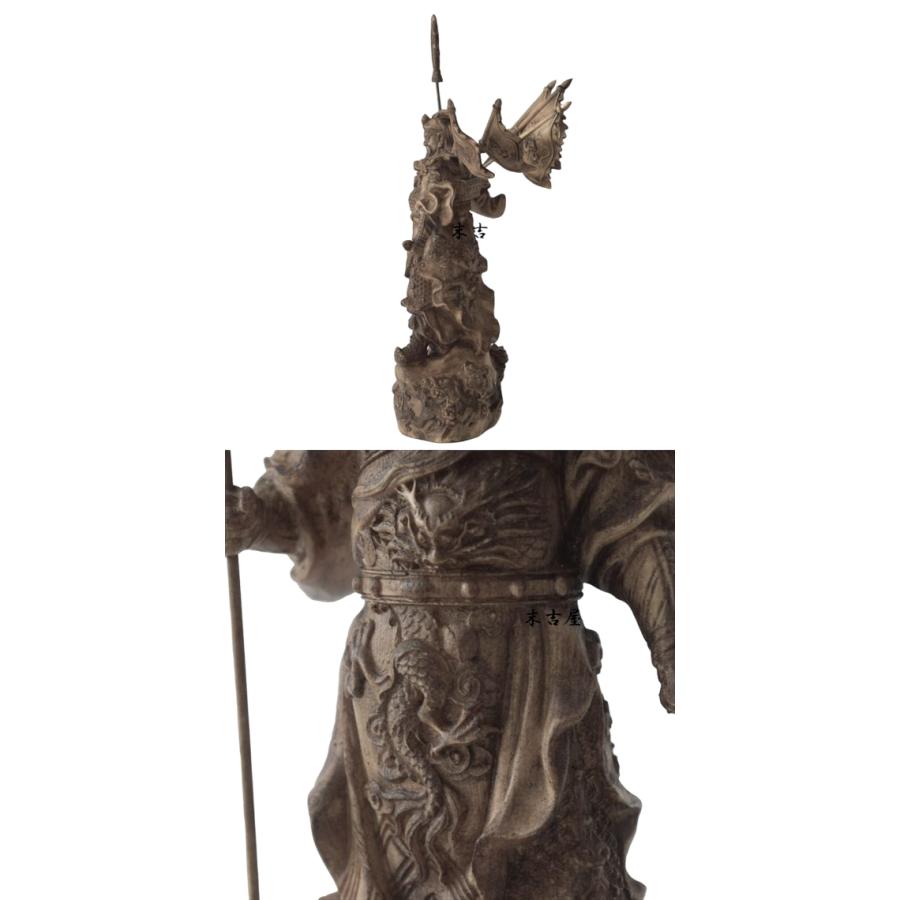 木彫り 仏像 関羽 関羽雲長像 蜀漢 三国志 立像 仏教美術 置物