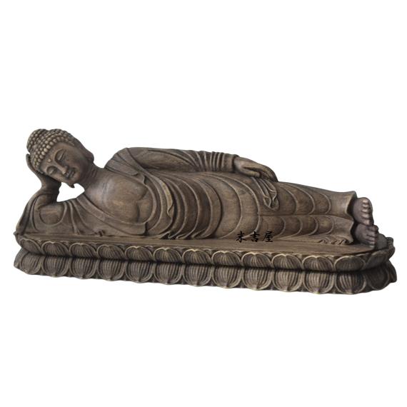 木彫り 仏像 涅槃 釈迦如来 寝仏 仏教 仏教美術 置物 フィギュア 木彫