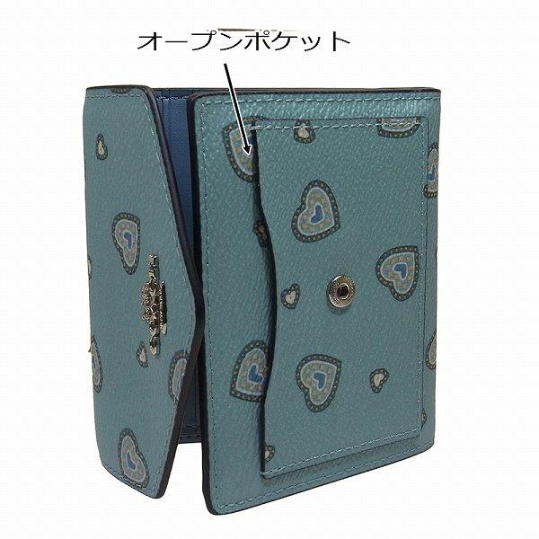 Coach コーチ 三つ折り財布 Pvc ハートプリント ダスティブルー Svnq3 ブティック品 Co La Rumeur 通販 Yahoo ショッピング