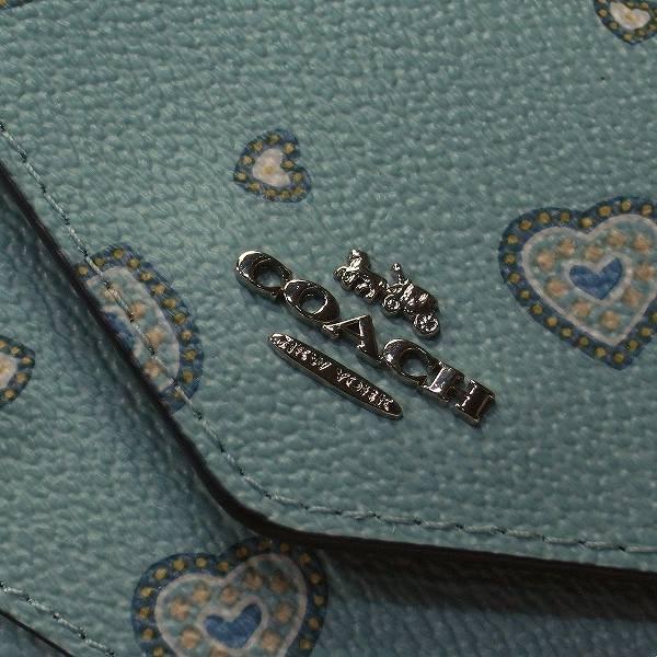 Coach コーチ 三つ折り財布 Pvc ハートプリント ダスティブルー Svnq3 ブティック品 Co La Rumeur 通販 Yahoo ショッピング
