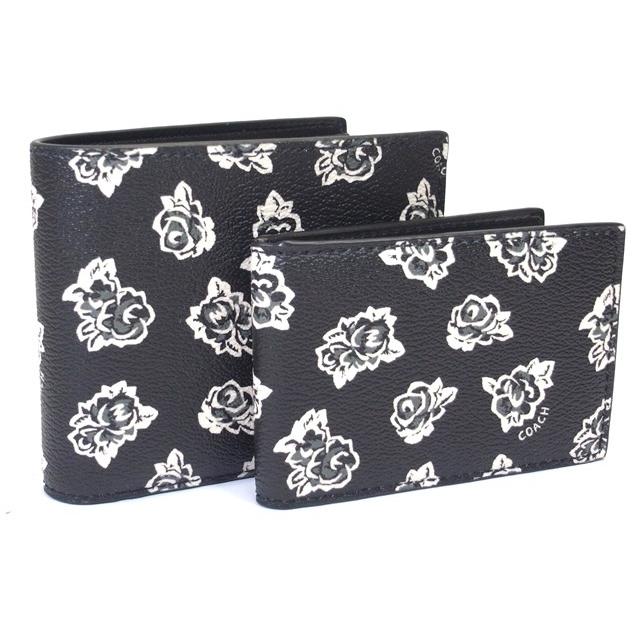 Coach コーチ 二つ折り財布 ブラック ホワイトフローラル F 小銭入れ無し Pvc フローラル 3イン1 ファクトリー品 メンズ Coach Ll2 La Rumeur 通販 Yahoo ショッピング