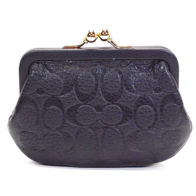Coach コーチ 小銭入れ がま口 シグネチャー ペブルドレザー ミッドナイト F63358 Coach 63358 Immid La Rumeur 通販 Yahoo ショッピング