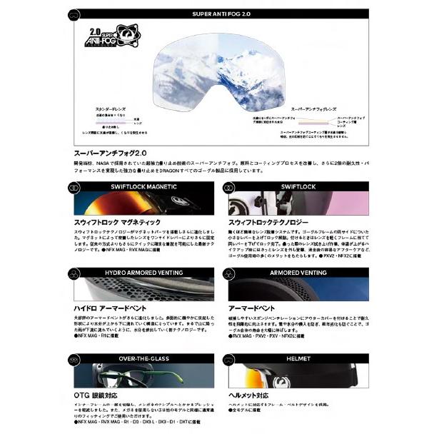 セール スノボー ゴーグル 2024-25 DRAGON SNOW GOGGLES / Dx3 メガネ対応　送料無料 代引料無料　ダブルレンズ | ドラゴン | 05