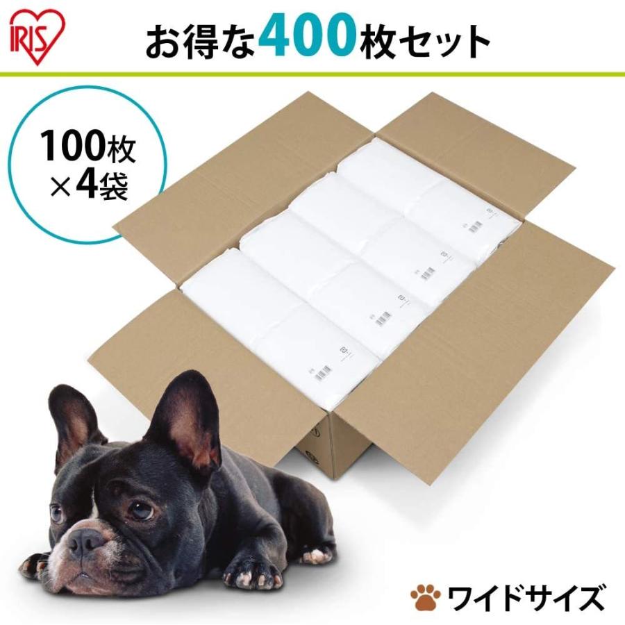 アイリスオーヤマ ペットシーツ 薄型 ワイド 400枚入(100枚×4袋) (ケース販売)｜sufuli-hiro｜03