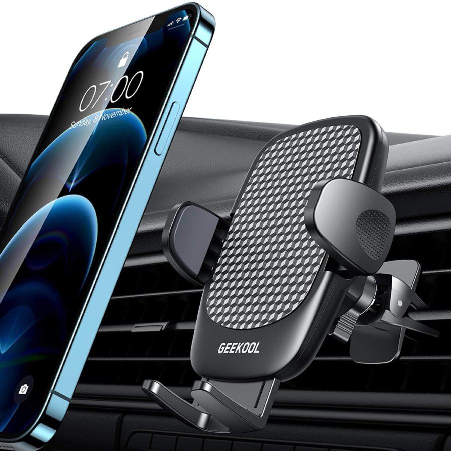 最大56 オフ 車載ホルダー Geekool 厚いケース対応 スマホホルダー 車用 携帯ホルダー エアコン送風口用 スマホスタンド ワンタッチ着脱式 Wantannas Go Id
