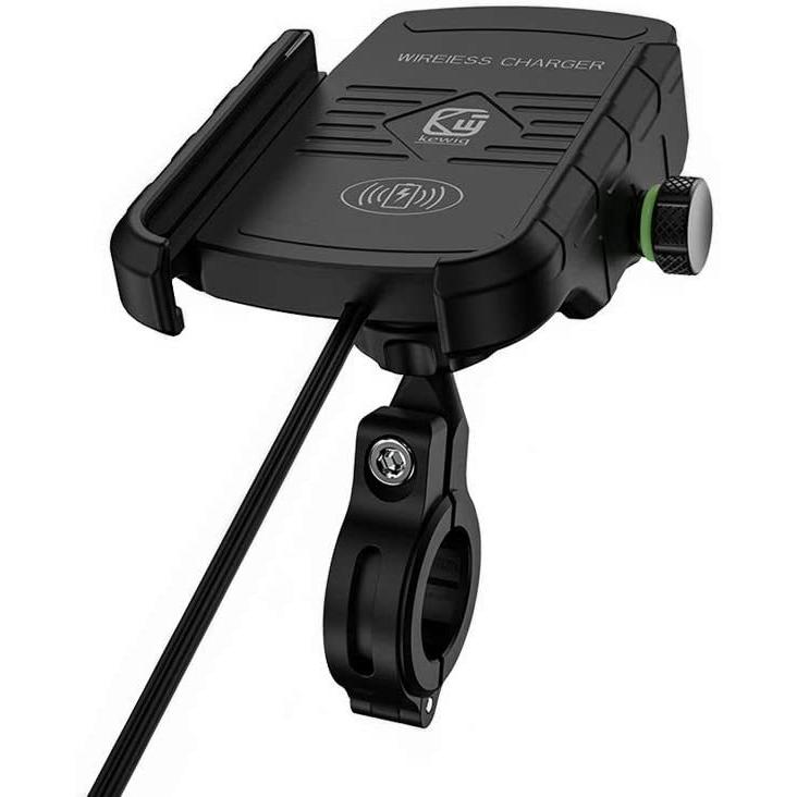 Sheawa バイク 充電スマホホルダー 360度回転 Qiワイヤレス充電器 電源スイッチ搭載 15w 防水 10w 急速充電 7 5w 車載ホルダー