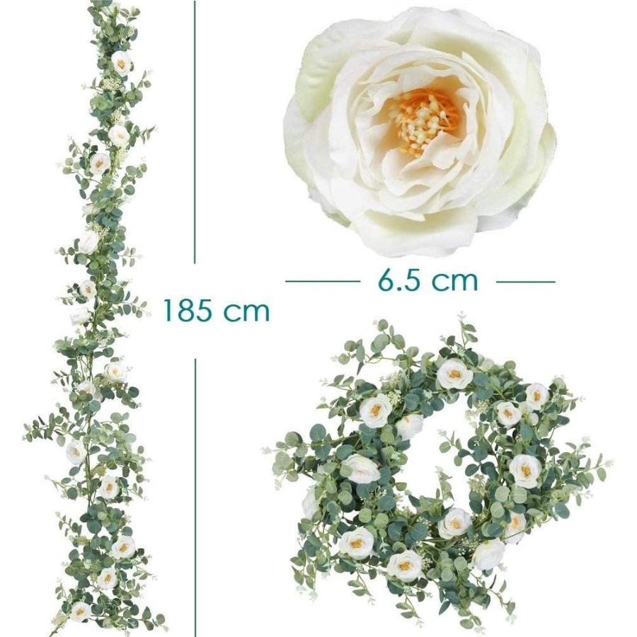 造花 バラ 花藤 人工観葉植物 ユーカリ ガーランド アーティフィシャルフラワー 花園 婚礼の儀式 フェイクグリーン リアル 壁掛け ハンギング 吊す 葉 Www Bollywoodpapa Com
