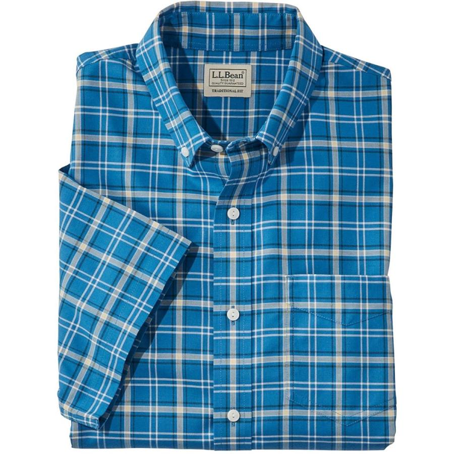 L L Bean エルエルビーン メンズ イージーケア シャンブレー シャツ トラディショナル フィット 半袖 プラッド ジャパン フィット Sサイ ポロシャツ Tシャツ