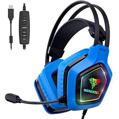 在庫処分 Bengoo 87 Off ヘッドセット Usb ゲーミングヘッドセット サラウンドヘッドホ Ps4 7 1ch