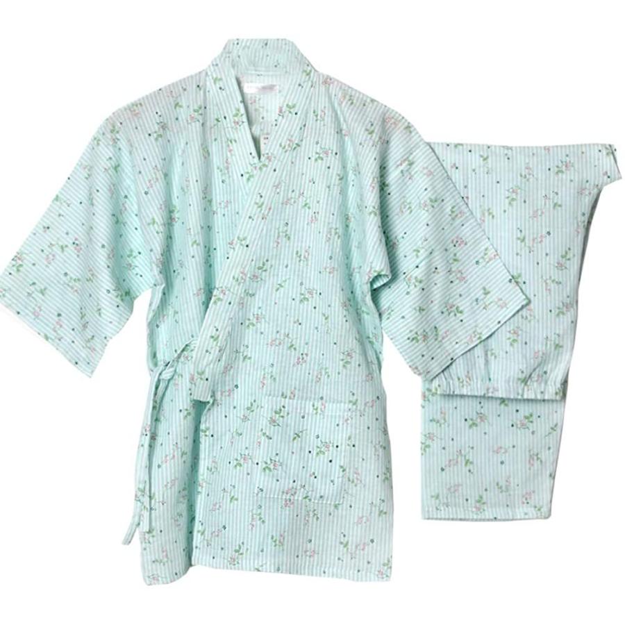 激安大特価 甚平 レディース 浴衣地 薄手 パジャマ お寝巻き 部屋着 寝間着 便利服 ルームウェア 婦人服 女性用 七分袖 前開き ２重ガーゼ 和服 浴衣 綿 Cisama Sc Gov Br