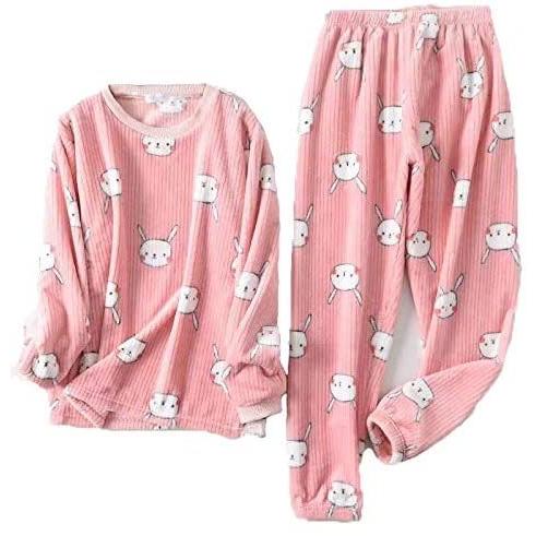誕生日プレゼント うさぎ柄 ツルもこ フランネル パジャマ レディース 秋 冬 あったかい ルームウェア 起毛 ナイトウェア もこもこ 長袖 上下 可愛い 部屋着 L Babylonrooftop Com Au