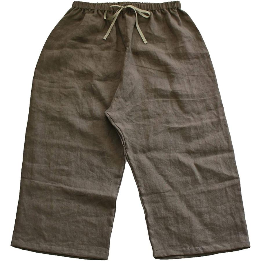 1440円 日本限定モデル 洗いざらし ステテコ レディース リネン 麻 日本製 ルームウェア ハーフパンツ イージーパンツ 部屋着 抗菌 防臭 洗える 速乾 パジャマ