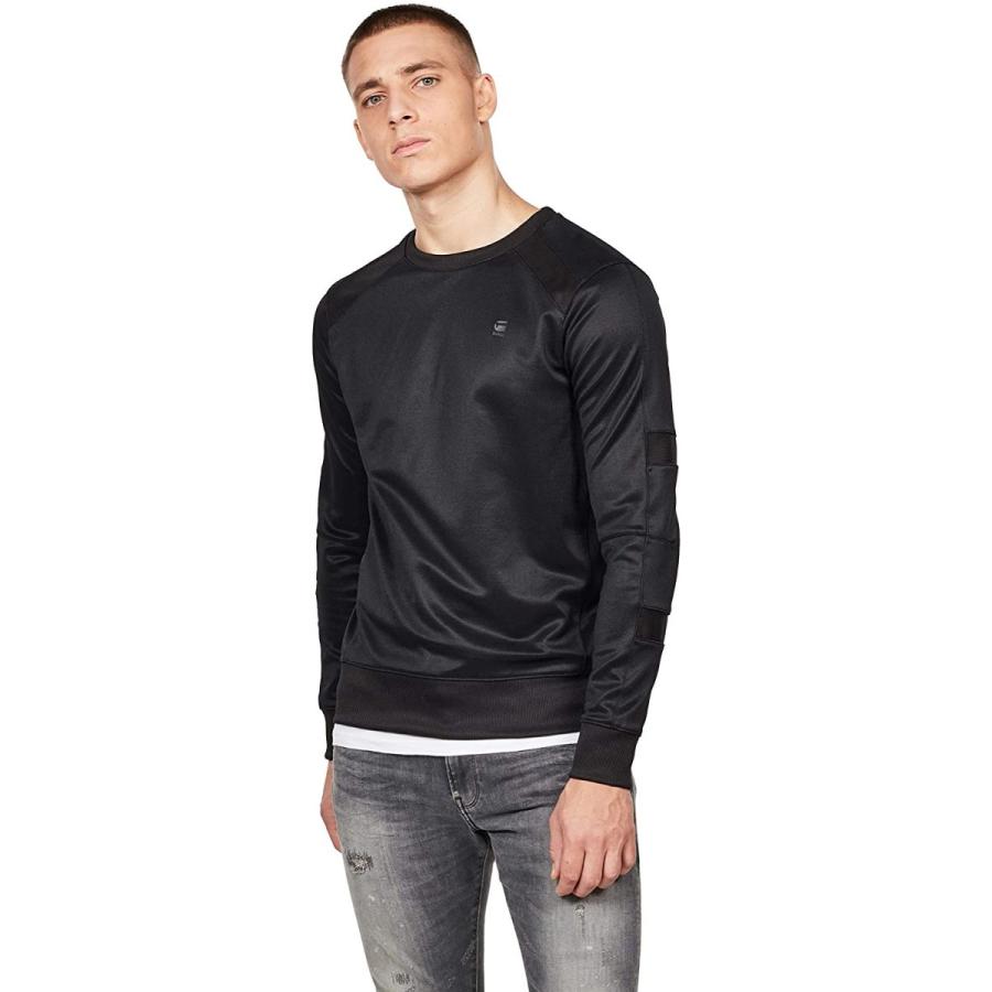 ベビーグッズも大集合 長袖 プルオーバー トレーナー スウェット ジースターロゥ Raw G Star メンズ Swea Neck Round Slim Motac 黒 ジャケット