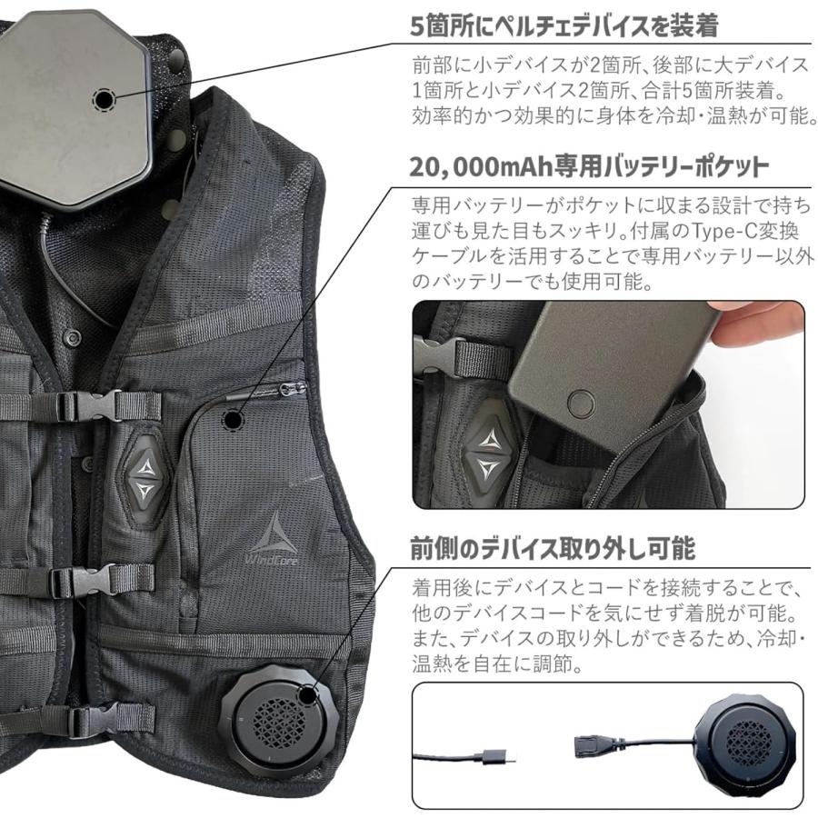 【新品】WindCore ベルチェベスト PRO3 2026年モデル 新モデル 2026年モデル ワークマン ウィンドコア ペルチェベスト PRO3 専用