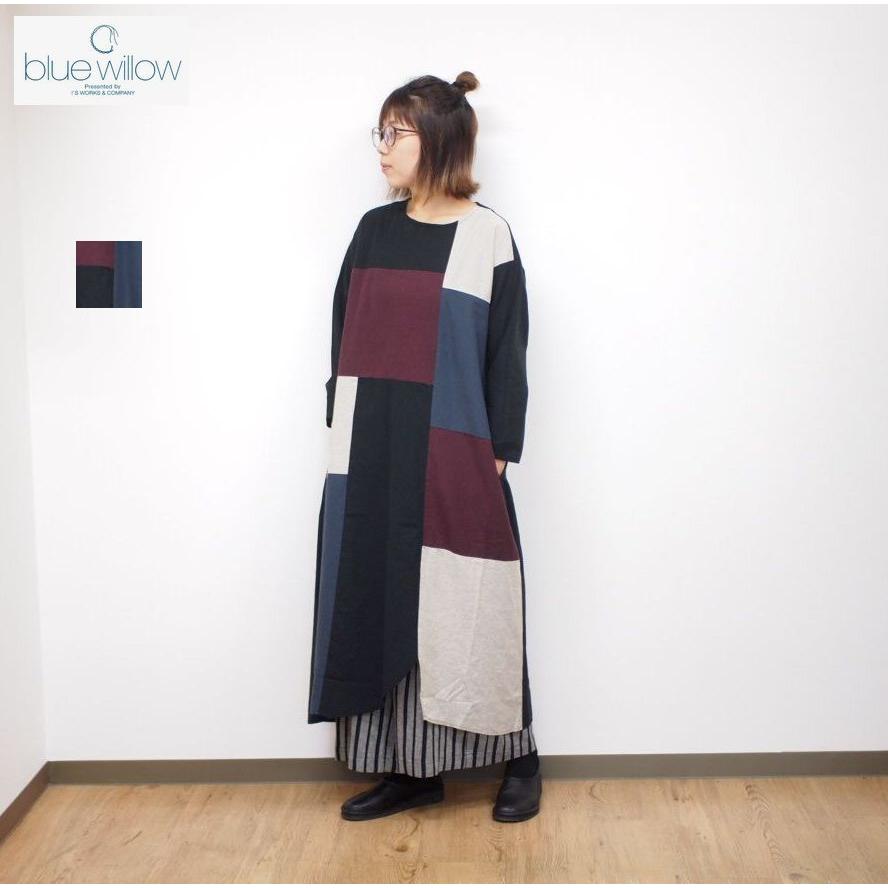 Blue Willow ブルーウイロー コットン リネン 平織り パッチワーク ワンピース おしゃれチュニック 長袖 秋冬新作 Bluewillow 0fp Natural Casual シュガー 通販 Yahoo ショッピング