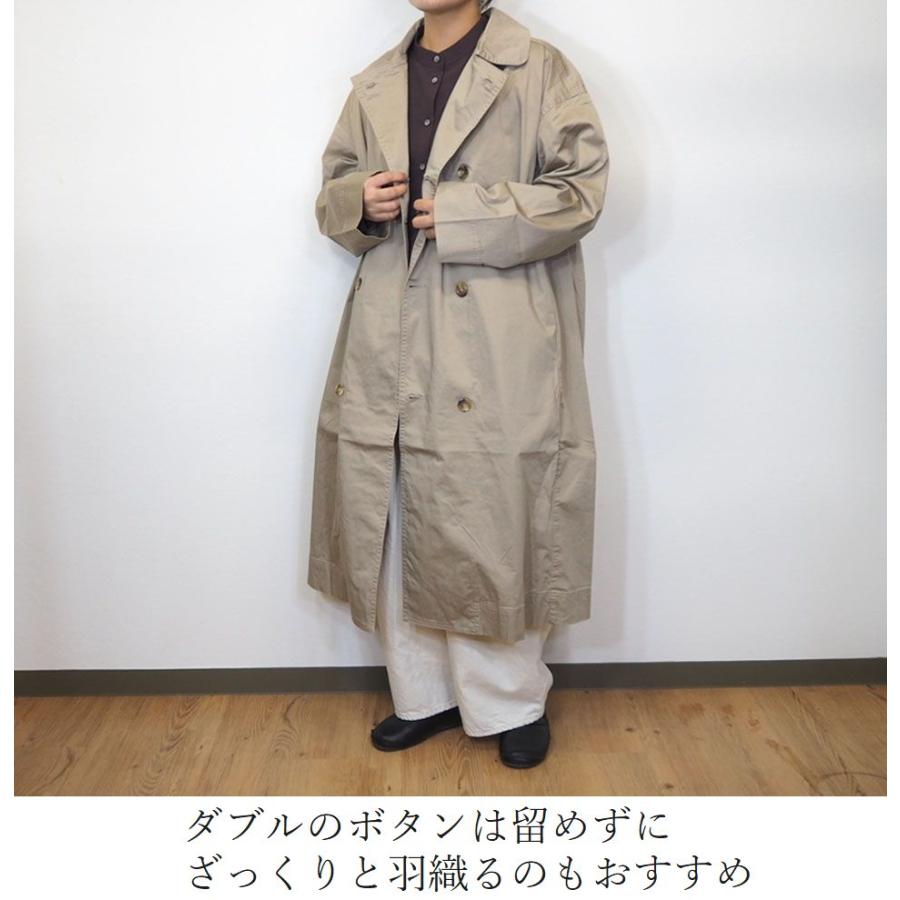 so エスオー 60×40 綿 サテン ダブル釦 ステンカラー コート レ 