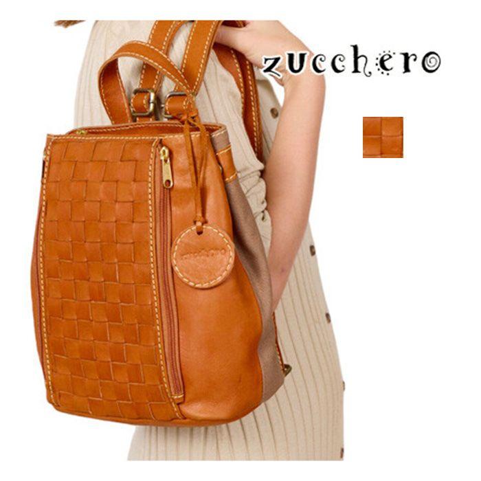 zucchero/ズッケロ 本革 キャンバス メッシュ リュック バッグ カバン 