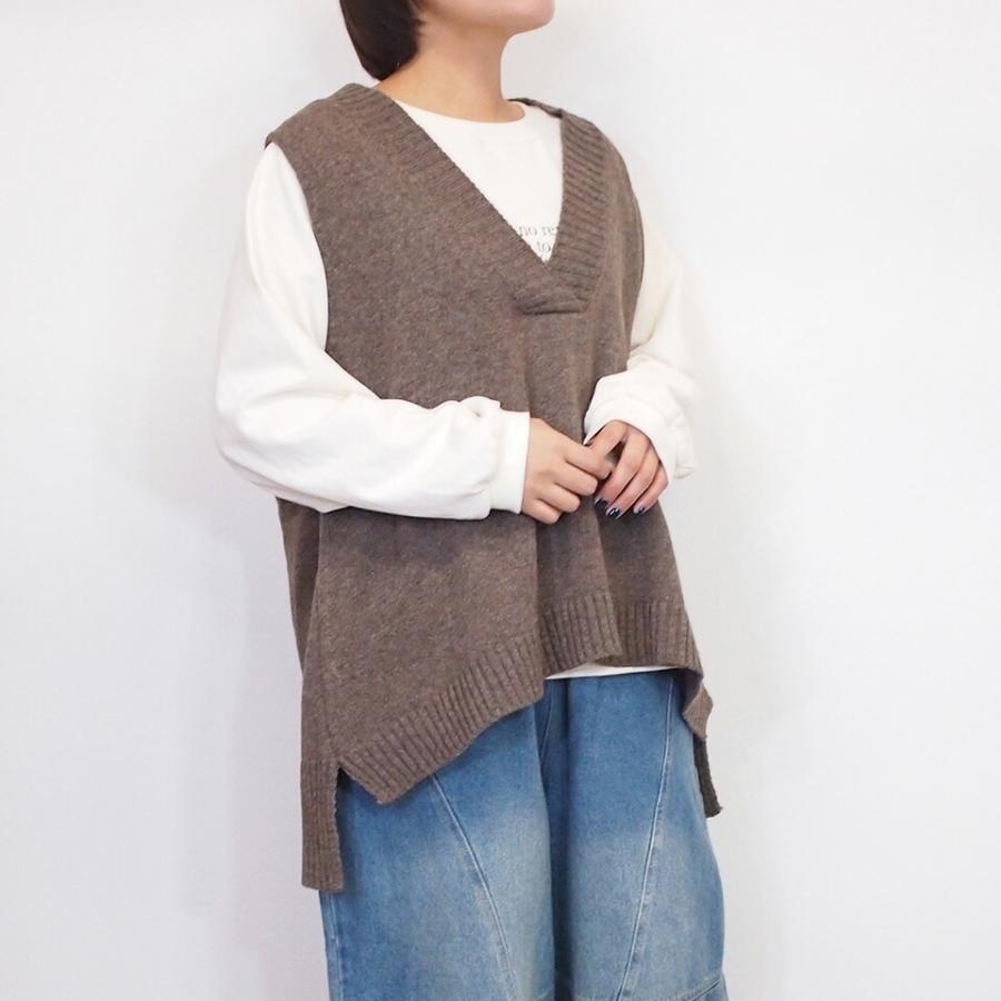 CUORE STORE クオーレストア ウール混 Vネック ニット ベスト