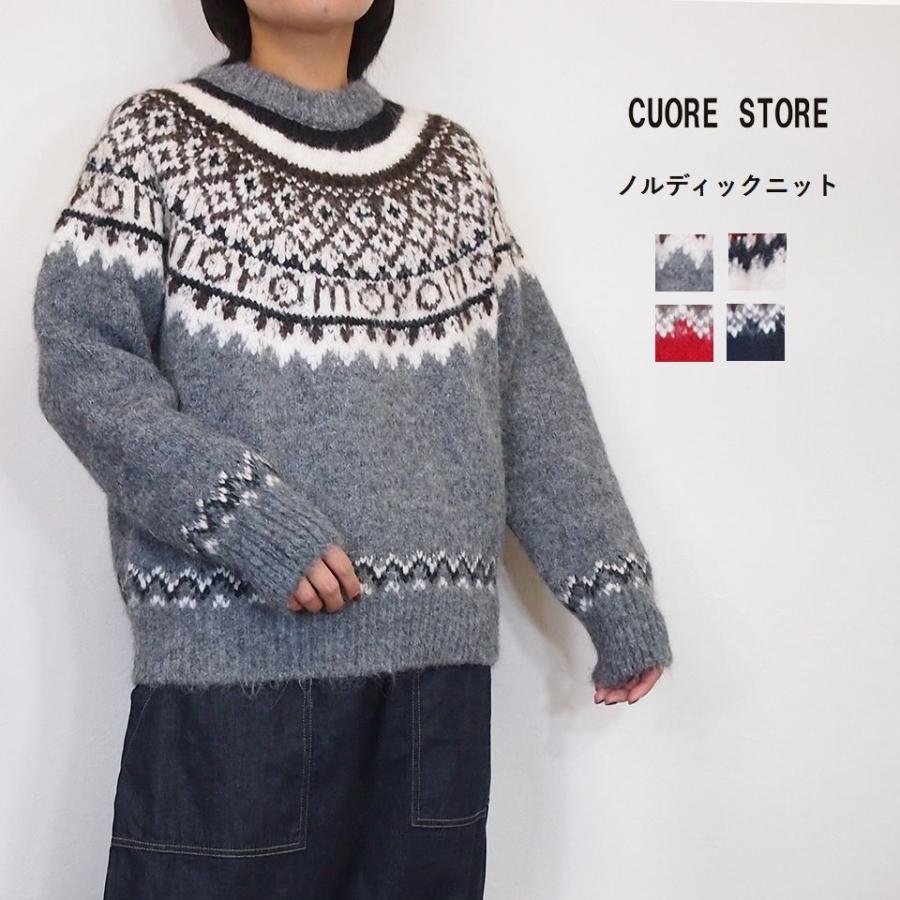 CUORE STORE クオーレストア ノルディック レトロ ニット セーター 
