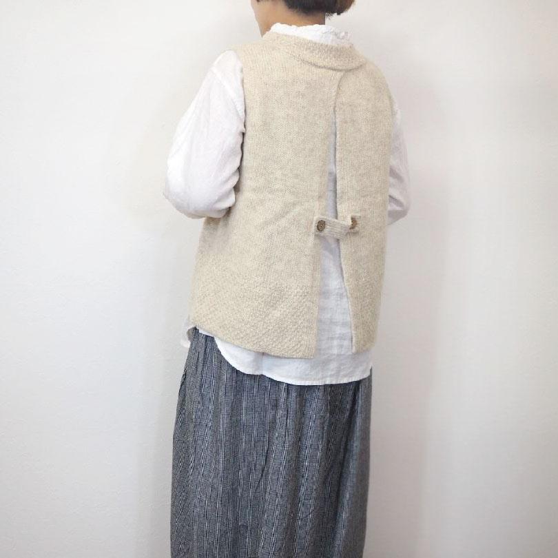 SO エスオー 後ろ開き ベスト ジレ ニットベスト プルオーバー 