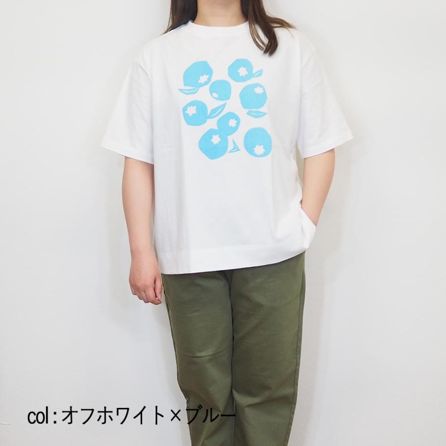 bliss bunch ブリスバンチ ラフィ― 天竺 ブルーベリー プリント Tシャツ レディース 綿 コットン プルオーバー カットソー 夏 半袖 おしゃれ カジュアル｜sugar-babe｜07