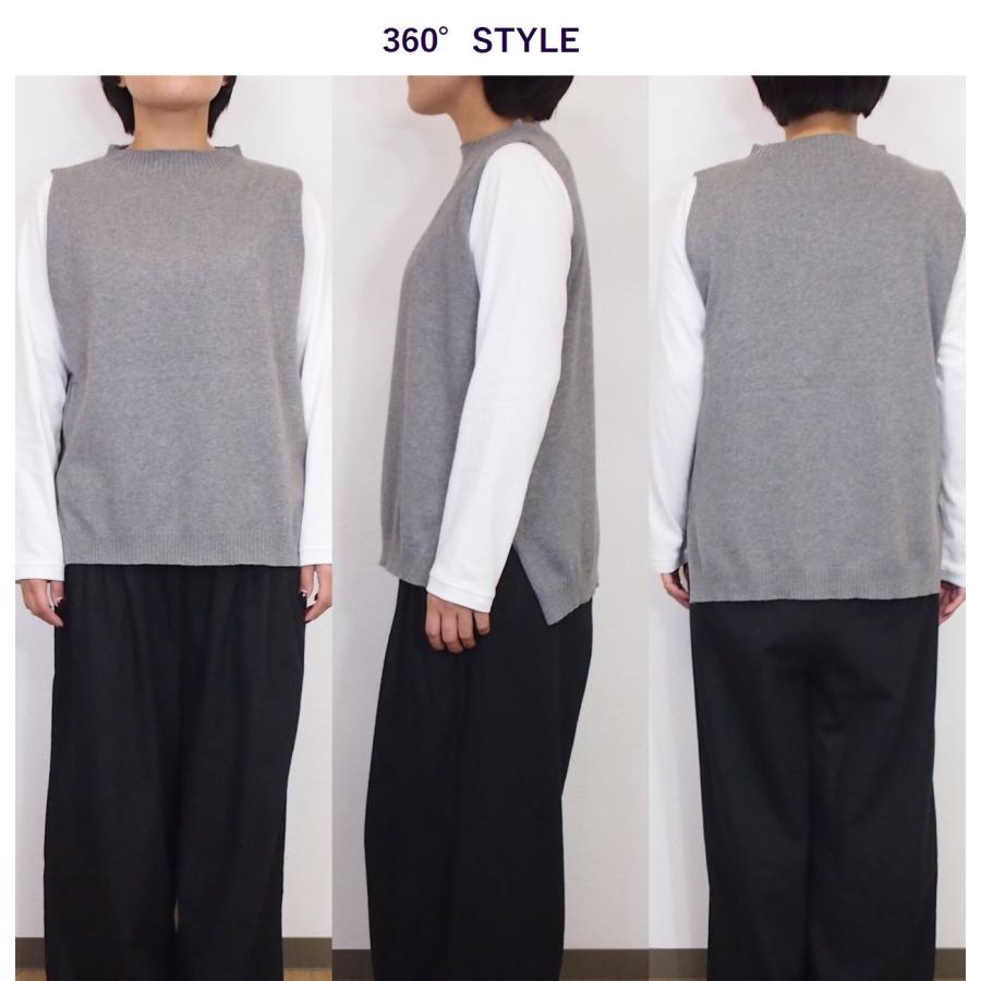 コットンカシミヤニットベスト Bliss bunch（ブリスバンチ） コットン×カシミヤ ニット ベスト モック