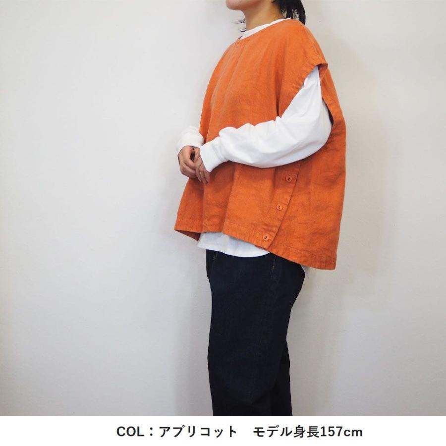 tumugu ツムグ ソリト リネン ビッグ ベスト プルオーバー レディース 