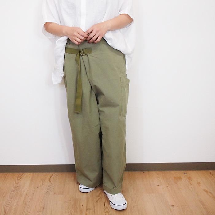 ツムグ レディースパンツ TUMUGU（ツムグ） 12oz コットンリネンデニム ワイドパンツ