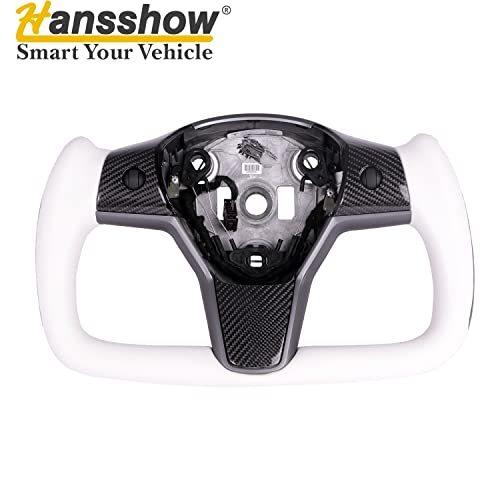 テスラモデル3およびモデルY用のHANSSHOWヨークステアリングホイール