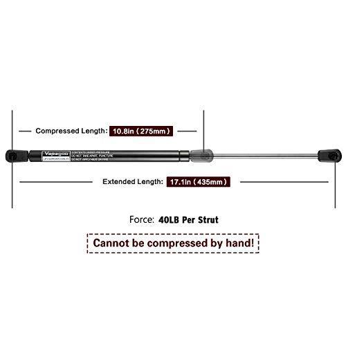 Vepagoo C1606874 17インチ 40ポンド/178N ガスショックストラット リアウィンドウ ピックアップキャブキャノピードア