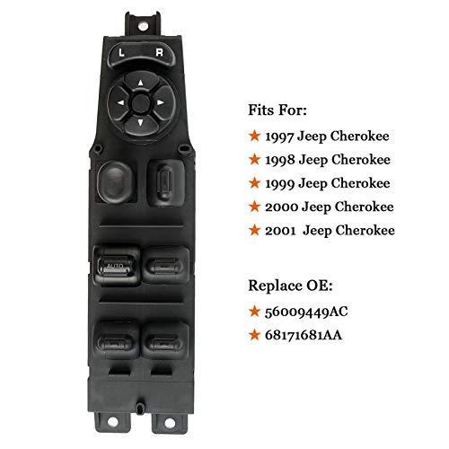 56009449AC 運転席側マスターパワーウィンドウスイッチ ジープチェロキー1997 1998 1999 2000 2001用 OE