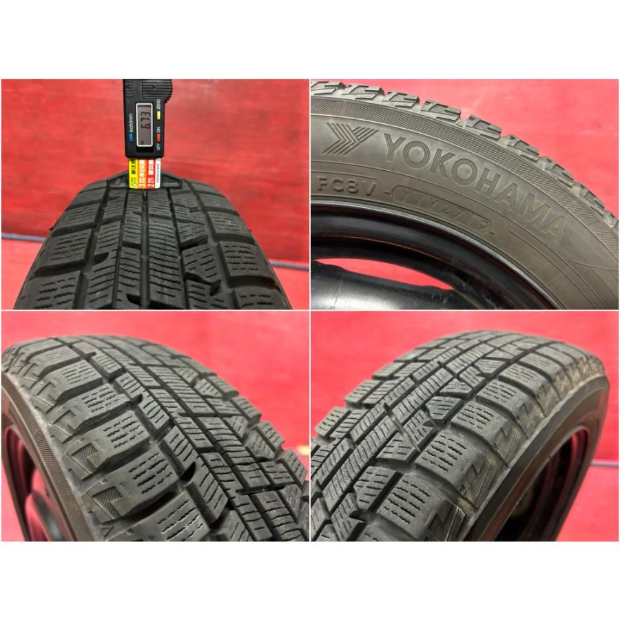 タイヤホイール4本 155/65R14 14×4.5J 100-4H ハブ54Φ ヨコハマ IG50+ 鉄ホイール ダイハツ スズキ 145/80R13 互換 軽自動車の画像