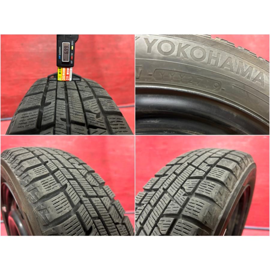 タイヤホイール4本 155/65R14 14×4.5J 100-4H ハブ54Φ ヨコハマ IG50+ 鉄ホイール ダイハツ スズキ 145/80R13 互換 軽自動車の画像