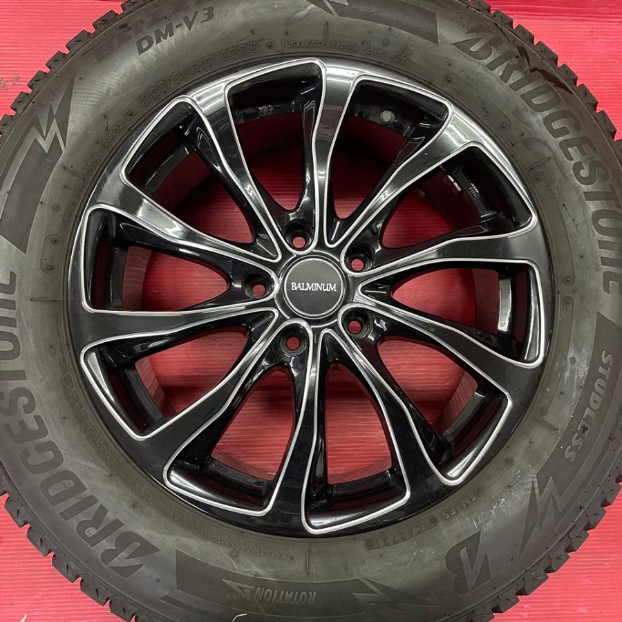 タイヤホイール4本 225/65R17 17×7.0J 45 114.3 5H ブリヂストン 