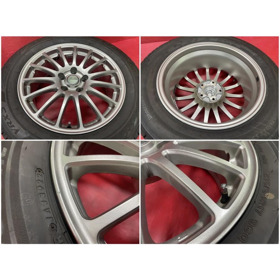 タイヤホイール4本 215/60R17 17×7.0J 38 114.3 5H 深溝 