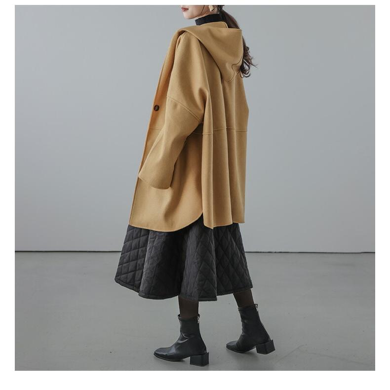 フード付きポンチョ コート ポンチョ 長袖 フード オーバー