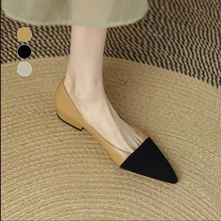 ローヒール バイカラー フラットシューズ おしゃれ 美脚 韓国ファッション Ash8 199 予約販売 3月2日入荷予定順次発送 送料無料 宅込 Ash8 199 シュガービスケット 通販 Yahoo ショッピング