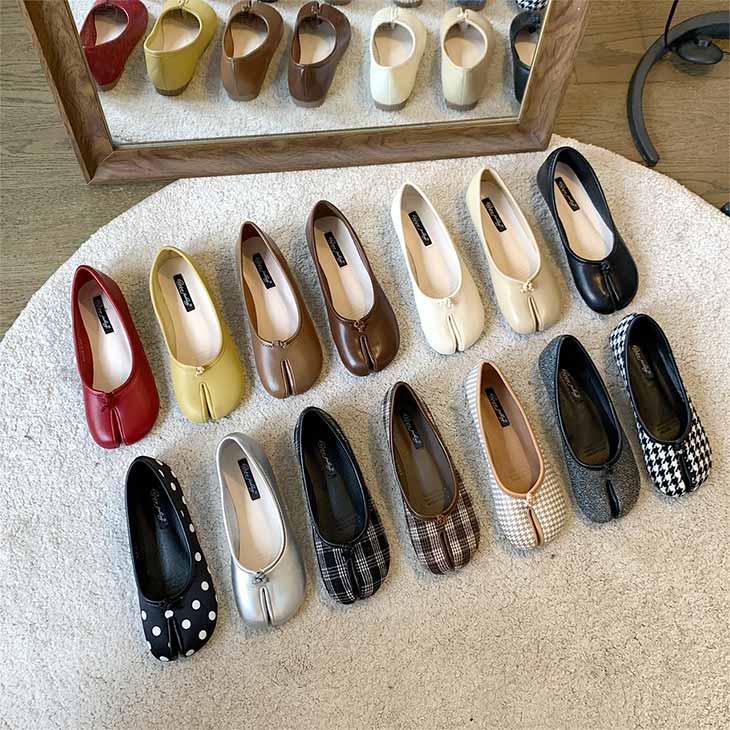 ローファー パンプス フラット 足袋 たび 靴 ぺたんこ 【ash303-021