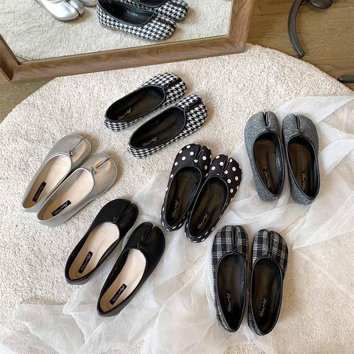 ローファー パンプス フラット 足袋 たび 靴 ぺたんこ 【ash303-021