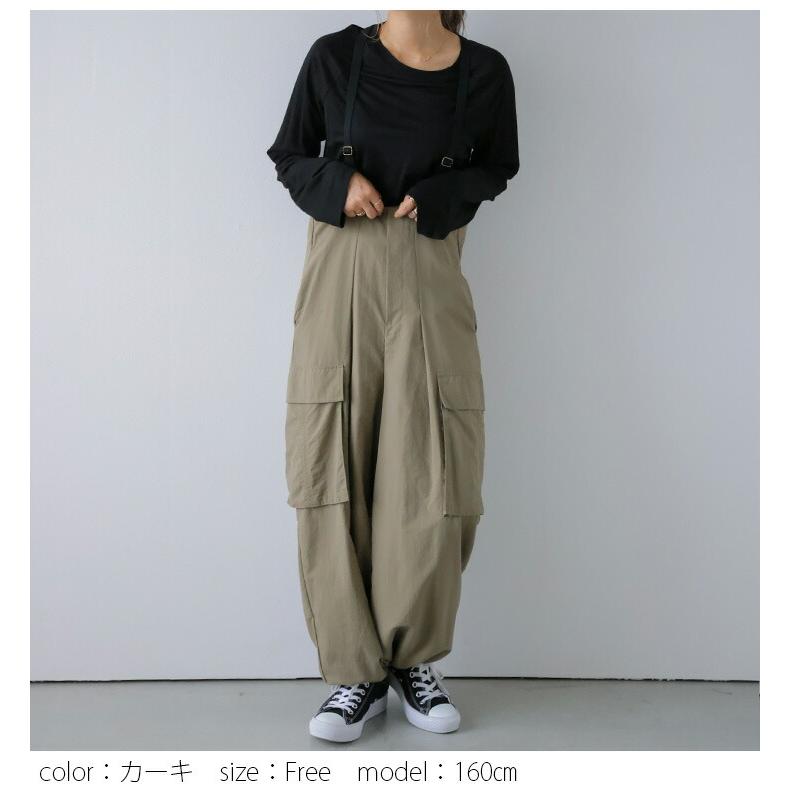 カーゴパンツ サスペンダー ボトムス ワイド メンズライク カジュアル