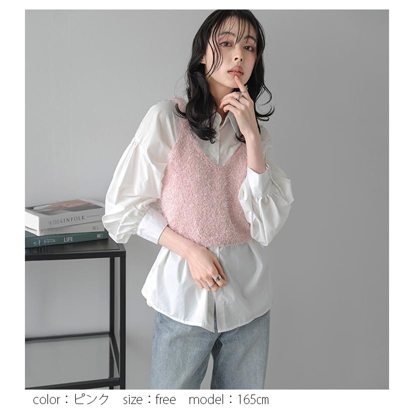 ビスチェキャミソール ラメ シャギー ニット ショート キラキラ 2025