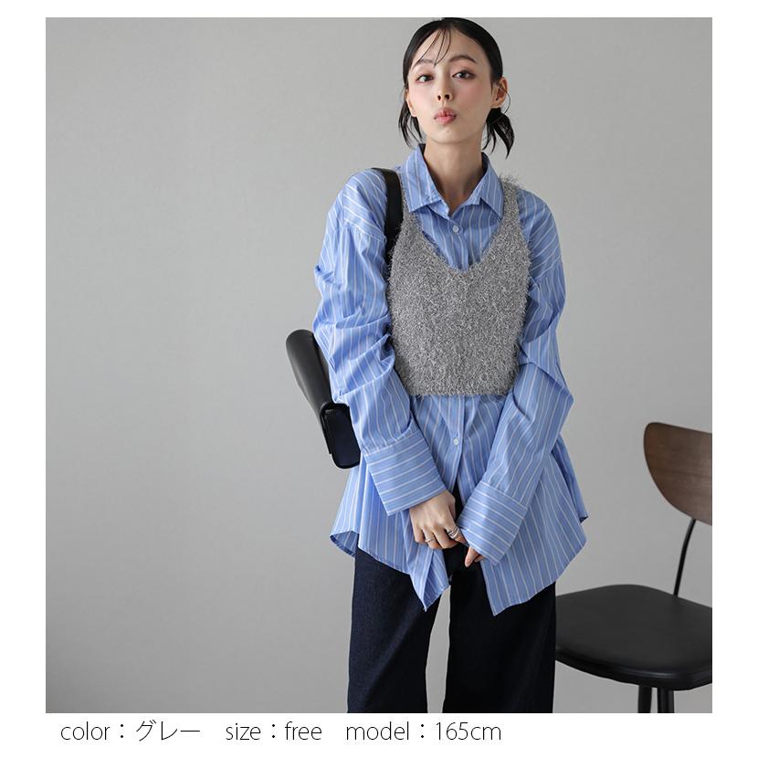 ビスチェキャミソール ラメ シャギー ニット ショート キラキラ 2025