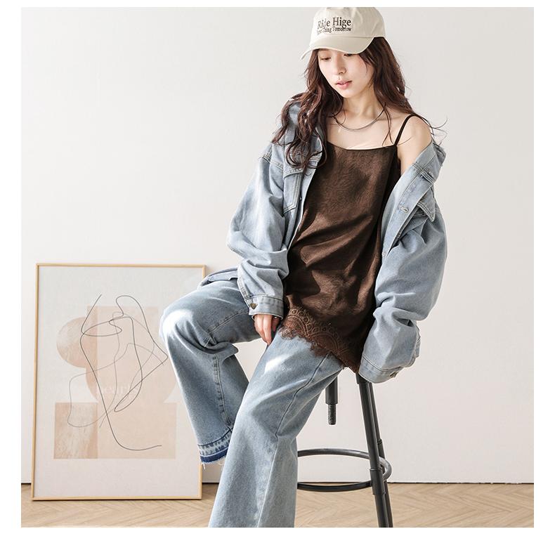 レース レイヤード 魅せレース キャミソール 2026春夏【azkss26-1889